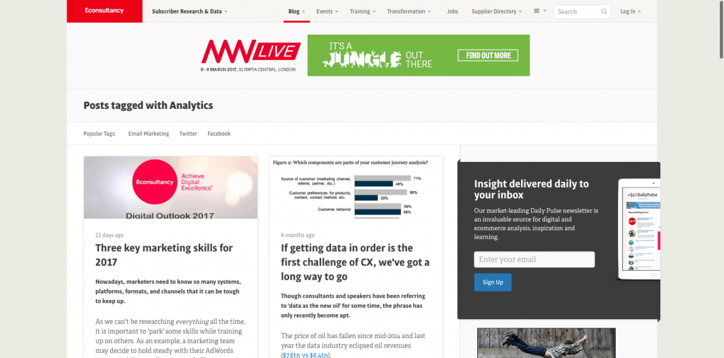 Econsultancy analytics posts