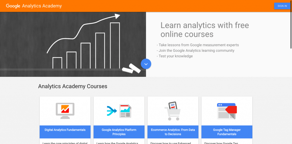 Analytics Academy Screenshot