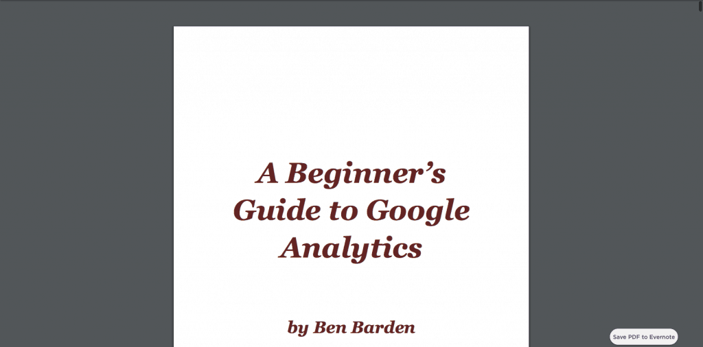 Ben Barden Analytics Guide