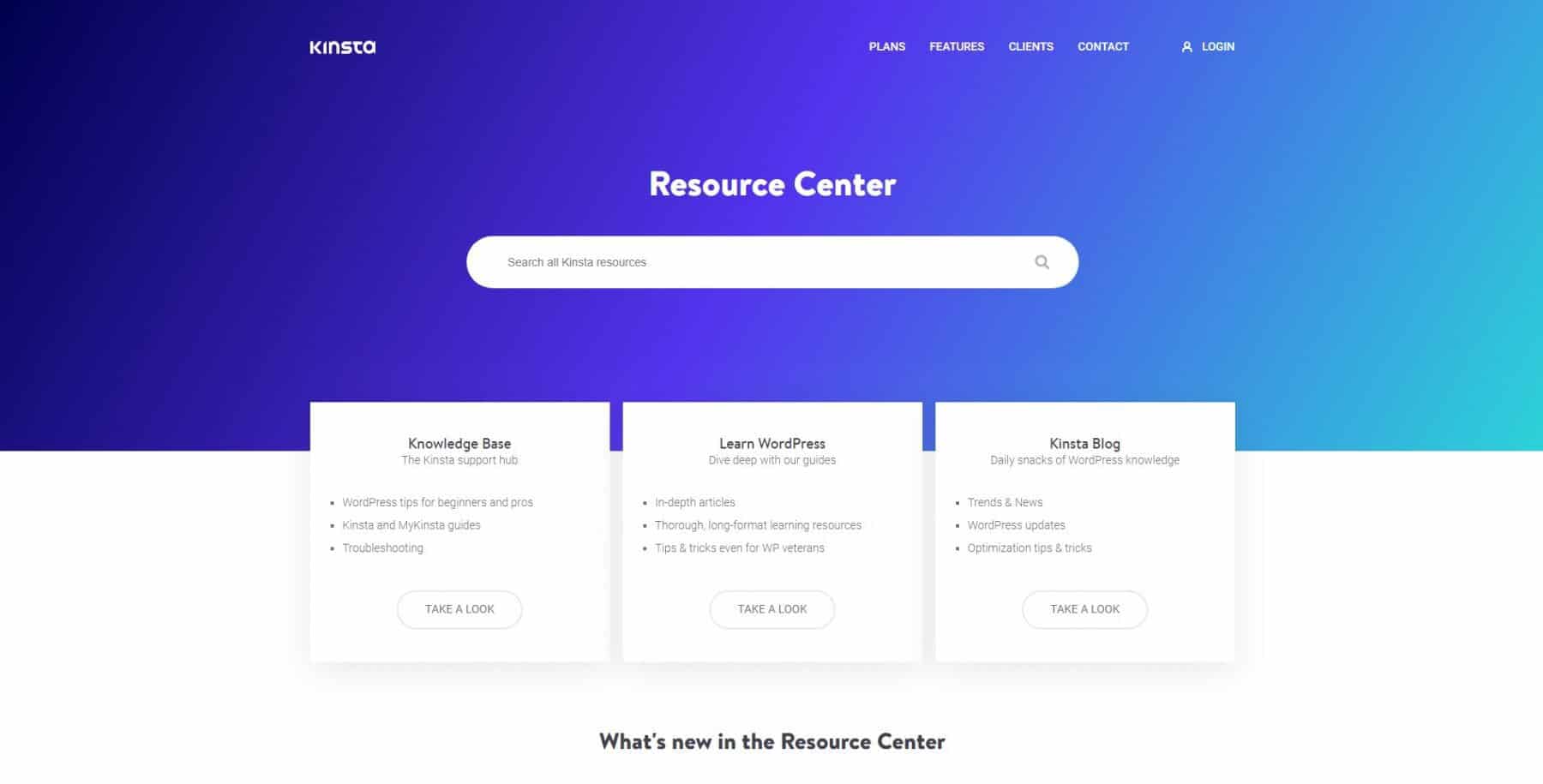 kinsta resources