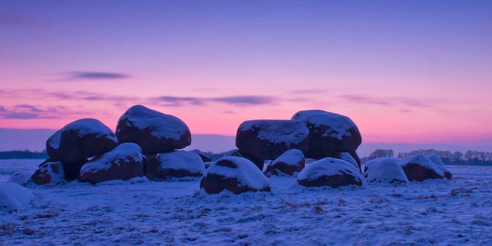 Dutch Dolmen in snow