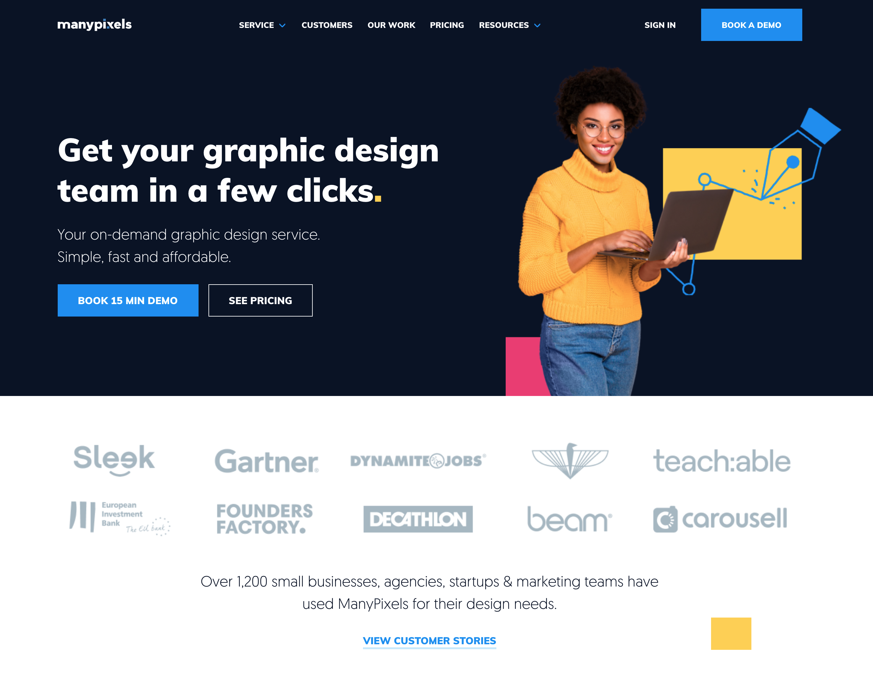 manypixels home page